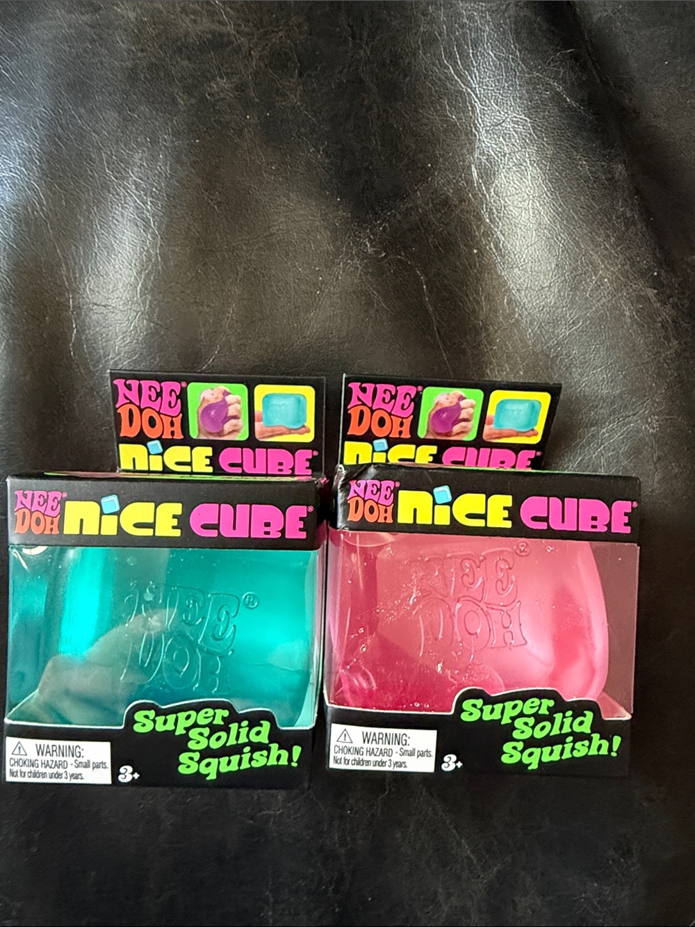New 2 Pack Authentic Schylling Needoh Nice Cube - Green and Pink